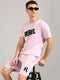 Pink Printed Regular Fit Co-Ords Set
