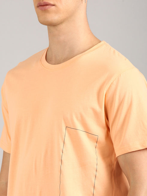 Orange Printed Regular Fit Co-Ords Set