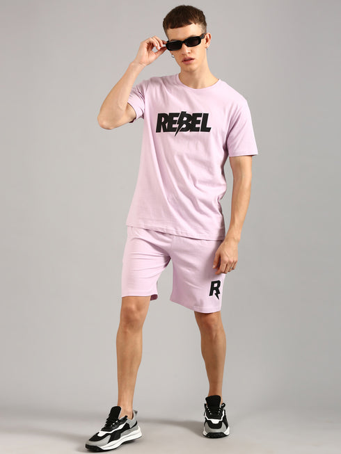Pink Printed Regular Fit Co-Ords Set