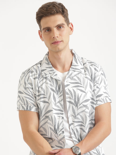 Multi-Colour Printed Short Sleeve Resort Shirt
