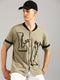 Brown Printed Regular Fit T-Shirt