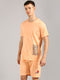 Orange Printed Regular Fit Co-Ords Set