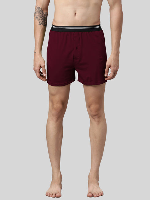 2 Pack Solid Cotton Boxers