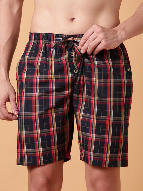 Red Checked Lounge Short