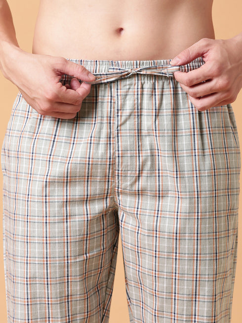 Light Grey Checked Lounge Pant