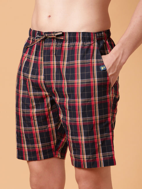 Red Checked Lounge Short