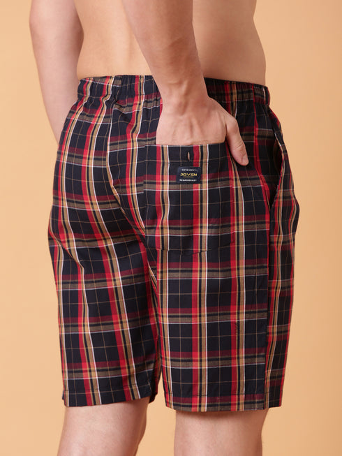 Red Checked Lounge Short
