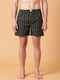 Green & Black Checked Cotton Boxer