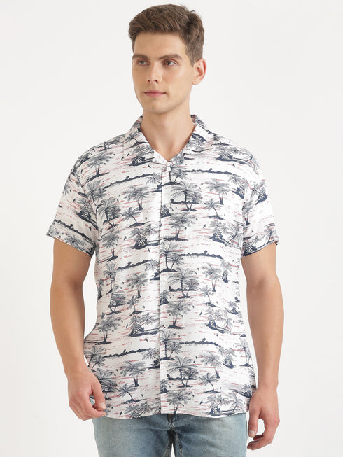 Multi-Colour Printed Short Sleeve Resort Shirt