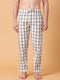 White Checked Lounge Pant