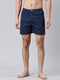 Navy Blue Printed Pure Cotton Boxer