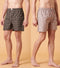 JOVEN Men Checked Pure Cotton Boxers Pack Of 2