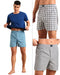 3 Pack Checked Cotton Boxers