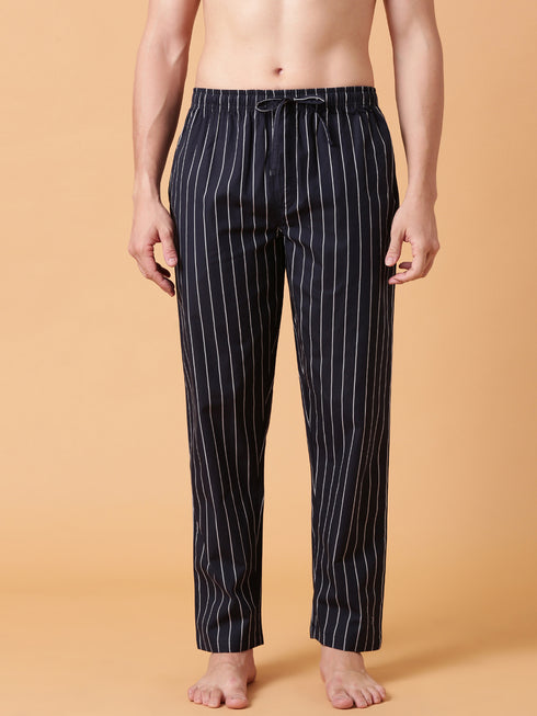 Navy Checked Lounge Pant