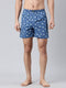 Blue Printed Pure Cotton Boxer