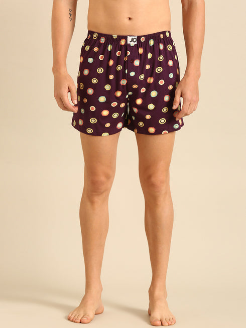 3 Pack Cotton Printed Multicolored Boxers