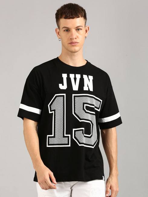 Black Printed Oversized T-shirt