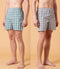 JOVEN Men Checked Pure Cotton Boxers Pack Of 2