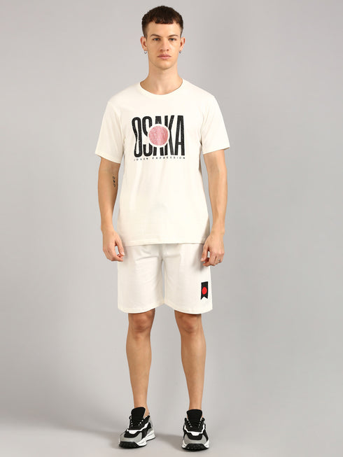 White Printed Regular Fit Co-Ords Set