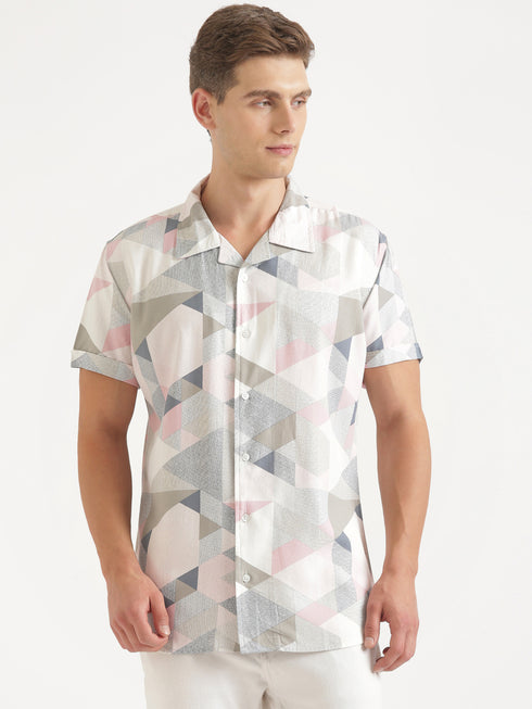 Multi-Colour Printed Short Sleeve Resort Shirt