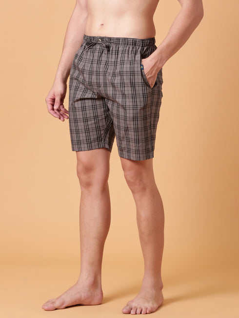Grey Checked Lounge Short