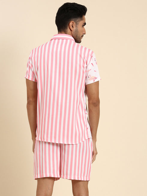 Pink & White Printed Co-Ord Set