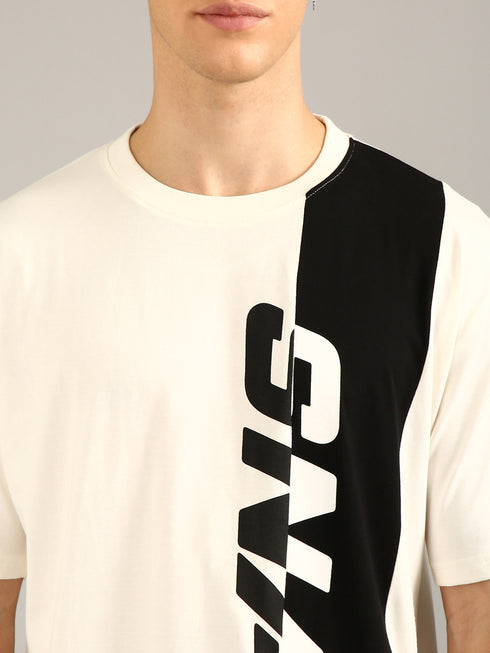 White Printed Oversized T-Shirt