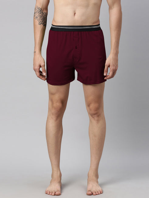 3 Pack Solid Cotton Boxers