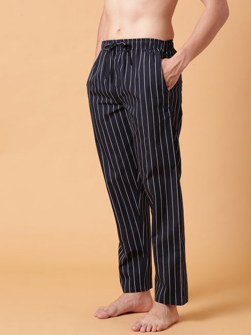 Navy Checked Lounge Pant