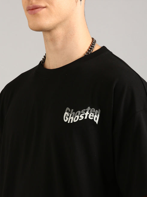 Black Printed Oversized T-Shirt
