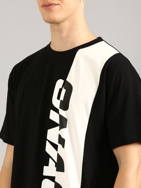 Black Printed Oversized T-shirt
