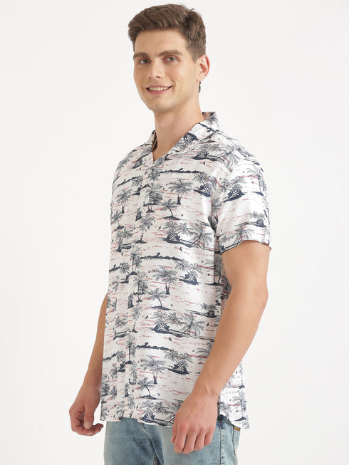 Multi-Colour Printed Short Sleeve Resort Shirt