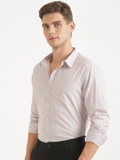 Light Pink Long Sleeve Casual Shirt