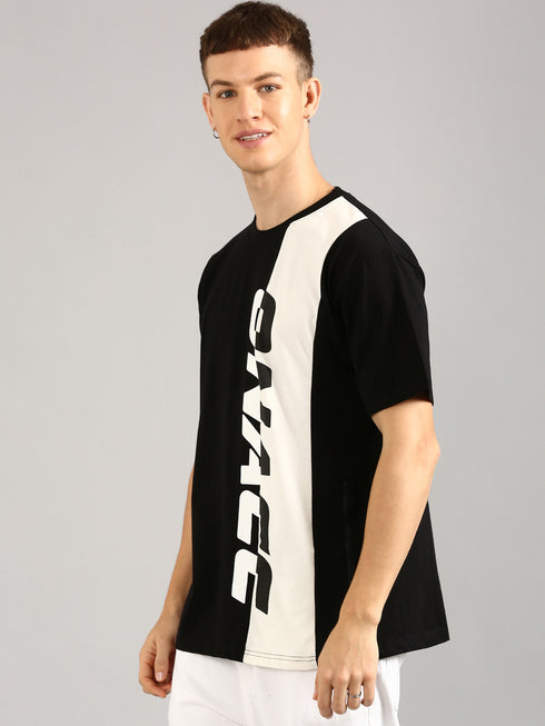 Black Printed Oversized T-shirt