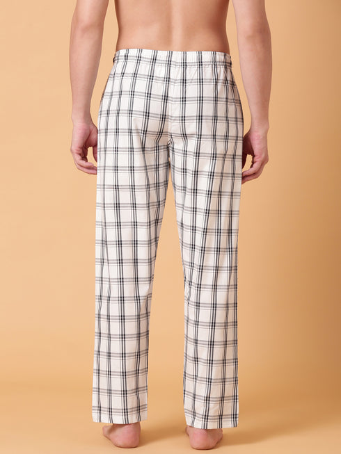 White Checked Lounge Pant