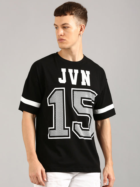 Black Printed Oversized T-shirt
