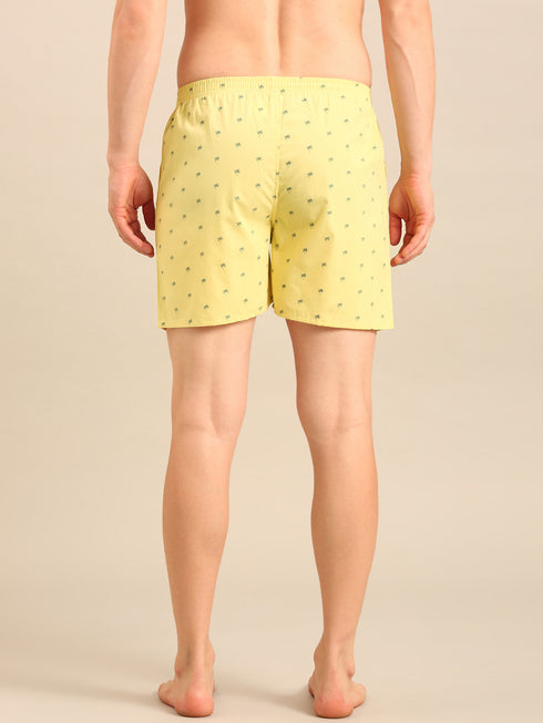 Yellow Printed Cotton Boxers