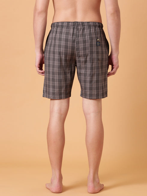 Grey Checked Lounge Short