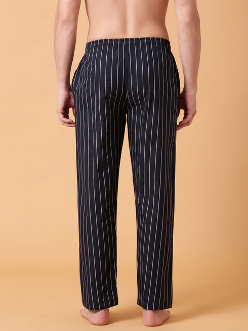 Navy Checked Lounge Pant