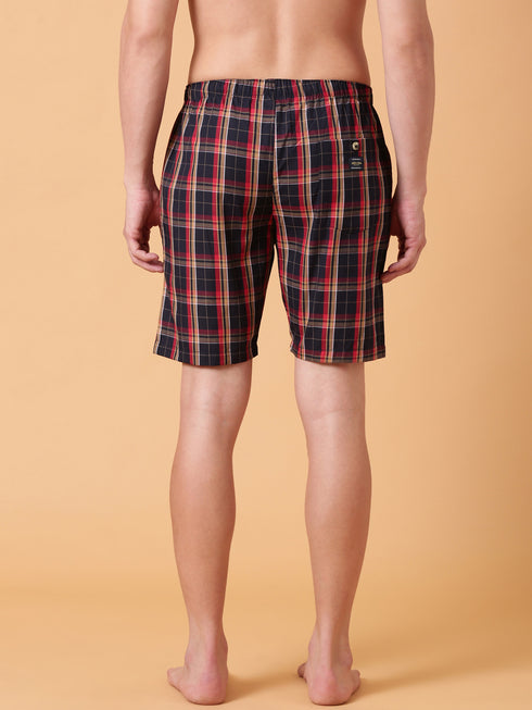 Red Checked Lounge Short