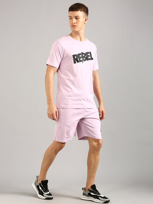 Pink Printed Regular Fit Co-Ords Set