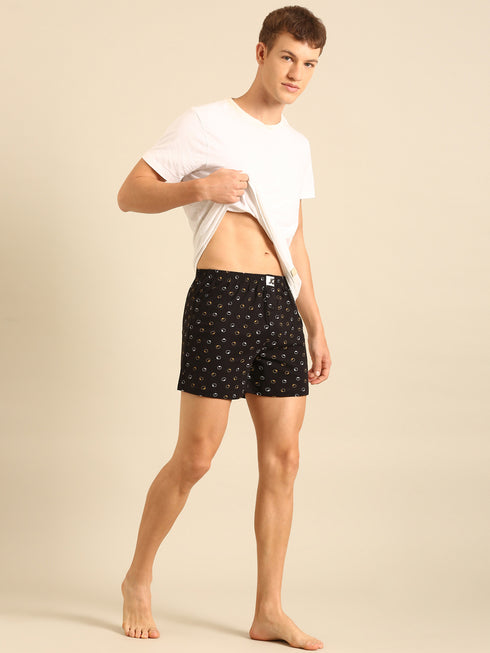 3 Pack Cotton Printed Multicolored Boxers