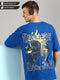 Royal Blue Oversized Puffy Printed T-shirt