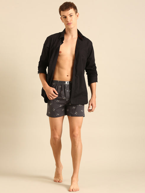 3 Pack Cotton Printed Multicolored Boxers