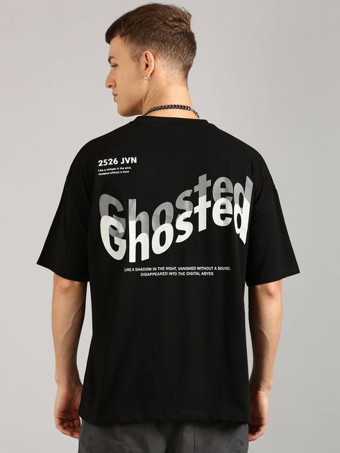 Black Printed Oversized T-Shirt