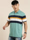 Green Striped Polo T-shirt