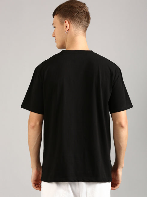 Black Printed Oversized T-shirt