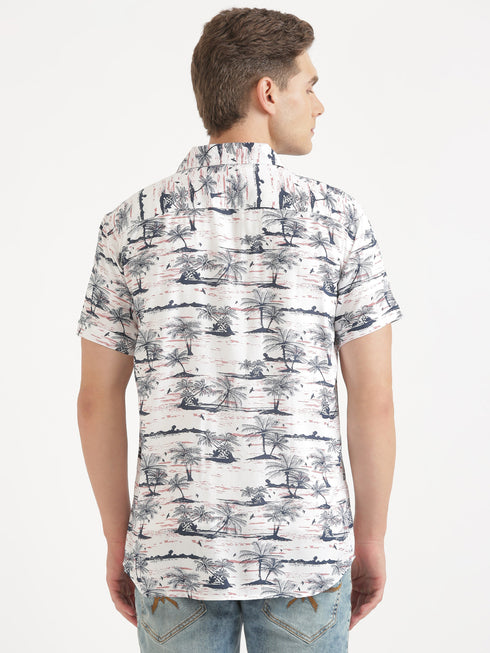 Multi-Colour Printed Short Sleeve Resort Shirt