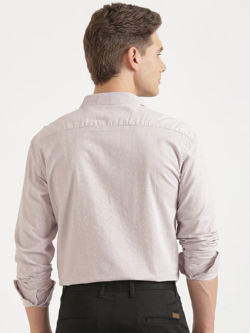 Light Pink Long Sleeve Casual Shirt