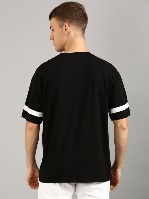 Black Printed Oversized T-shirt